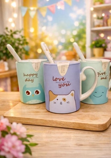 Vaso lindo con cuchara